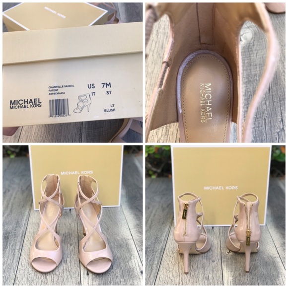 NWT Michael Kors Chantelle Sandal Patent Blush W - Picture 7 of 7